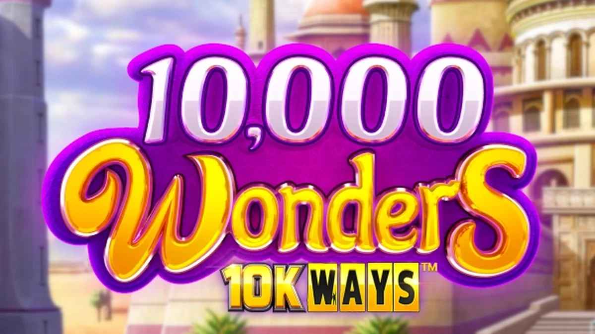Interface do jogo de slot 10,000 Wonders 10K Ways com tema oriental